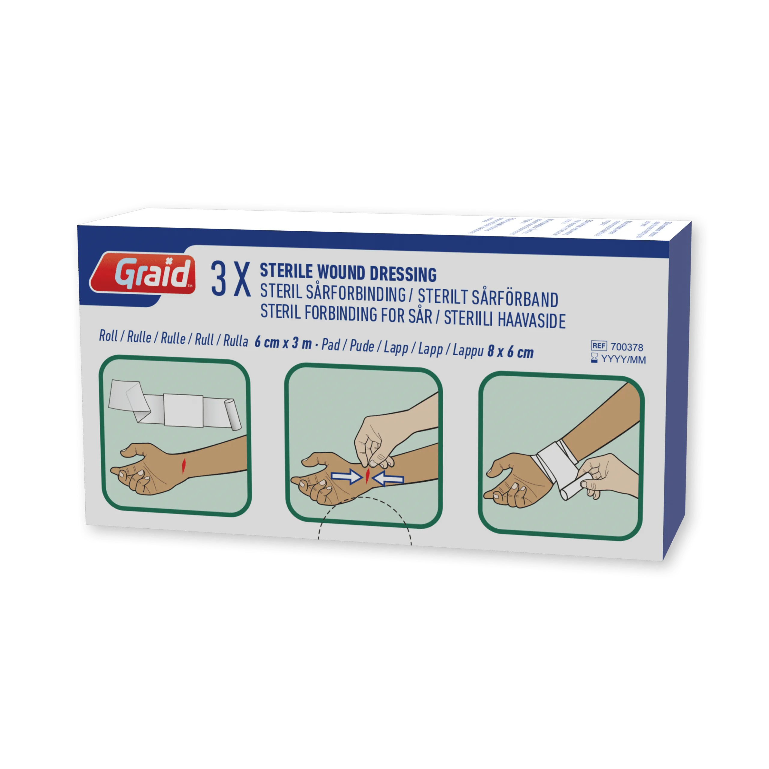 Graid Haavaside 8x6cm 3kpl